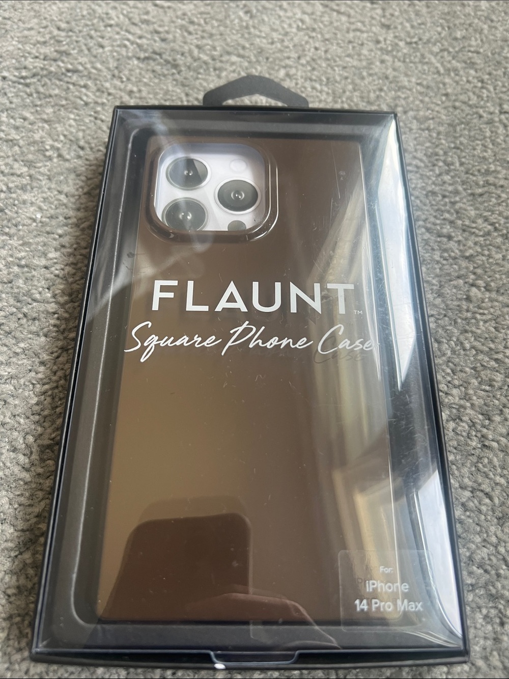 FLAUNT Square Phone Case for iPhone 14 Pro Max — Brown